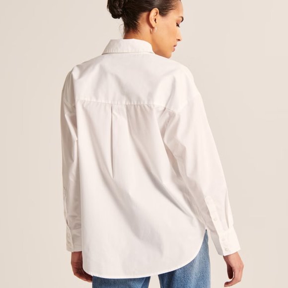 Abercrombie Poplin White Button Shirt - Picture 4 of 4